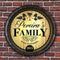 Custom Wood Whiskey Barrel Top Sign – Family