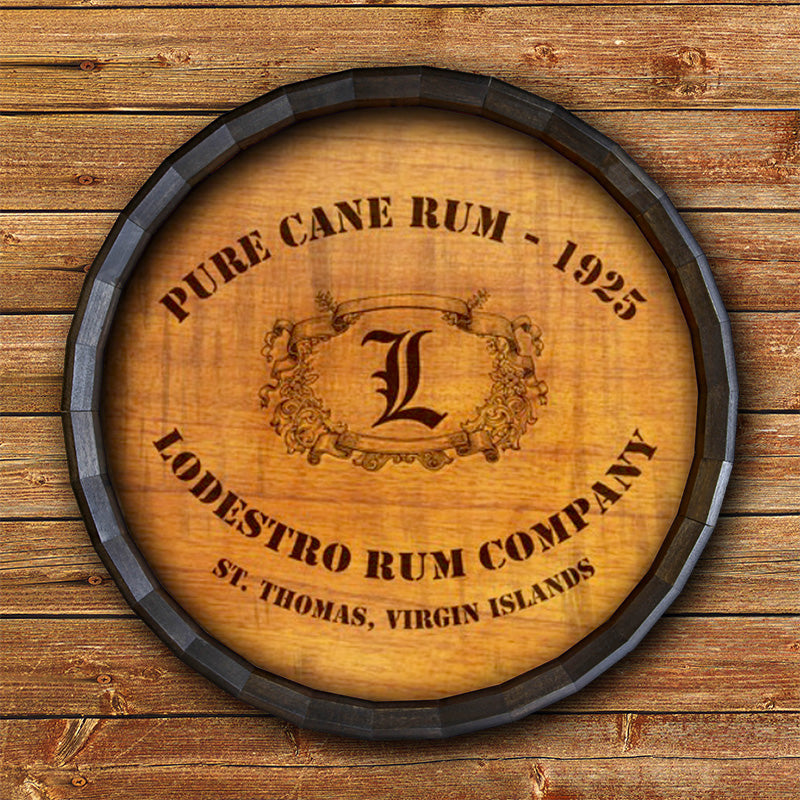 Custom Barrel Top Tavern Sign - Cane Rum