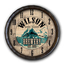 Brewery - Custom Wood Barrel Top Clock