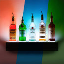 Barconic® Floating LED Liquor Bottle Display Shelf - Multi-Colored Lights 