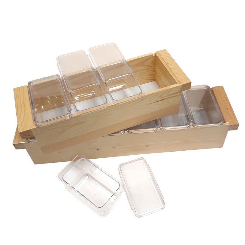BarConic® Natural Wood Condiment Holders 