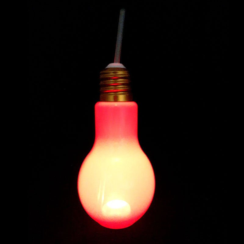 LED Light Bulb Cup w/ Lid and Straw - 16 ounce