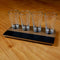 Beer Flight with Walnut Finish and Chalk Strip - Includes 8.5oz. Flared Glasses