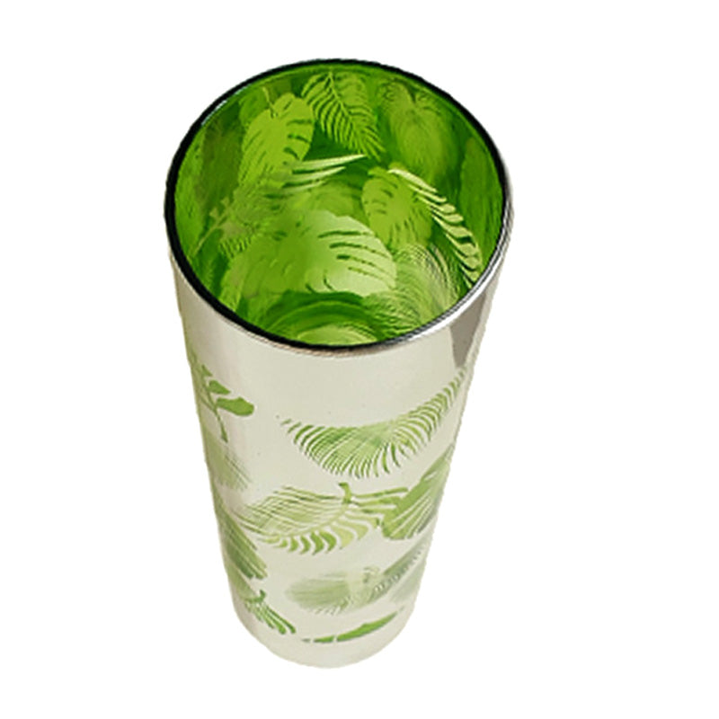 Tom Collins Glass - Tropical Leaves - 16 ounce