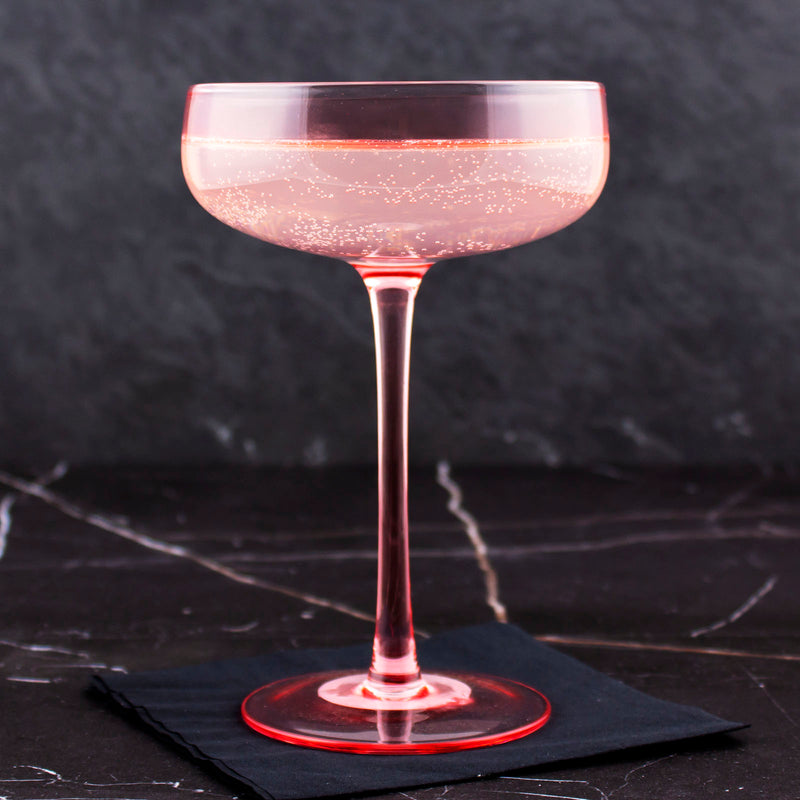 8 ounce - Mid Century Champagne Coupe - Blush