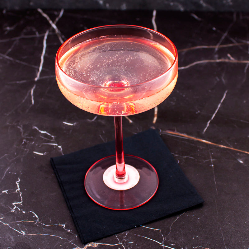 8 ounce - Mid Century Champagne Coupe - Blush