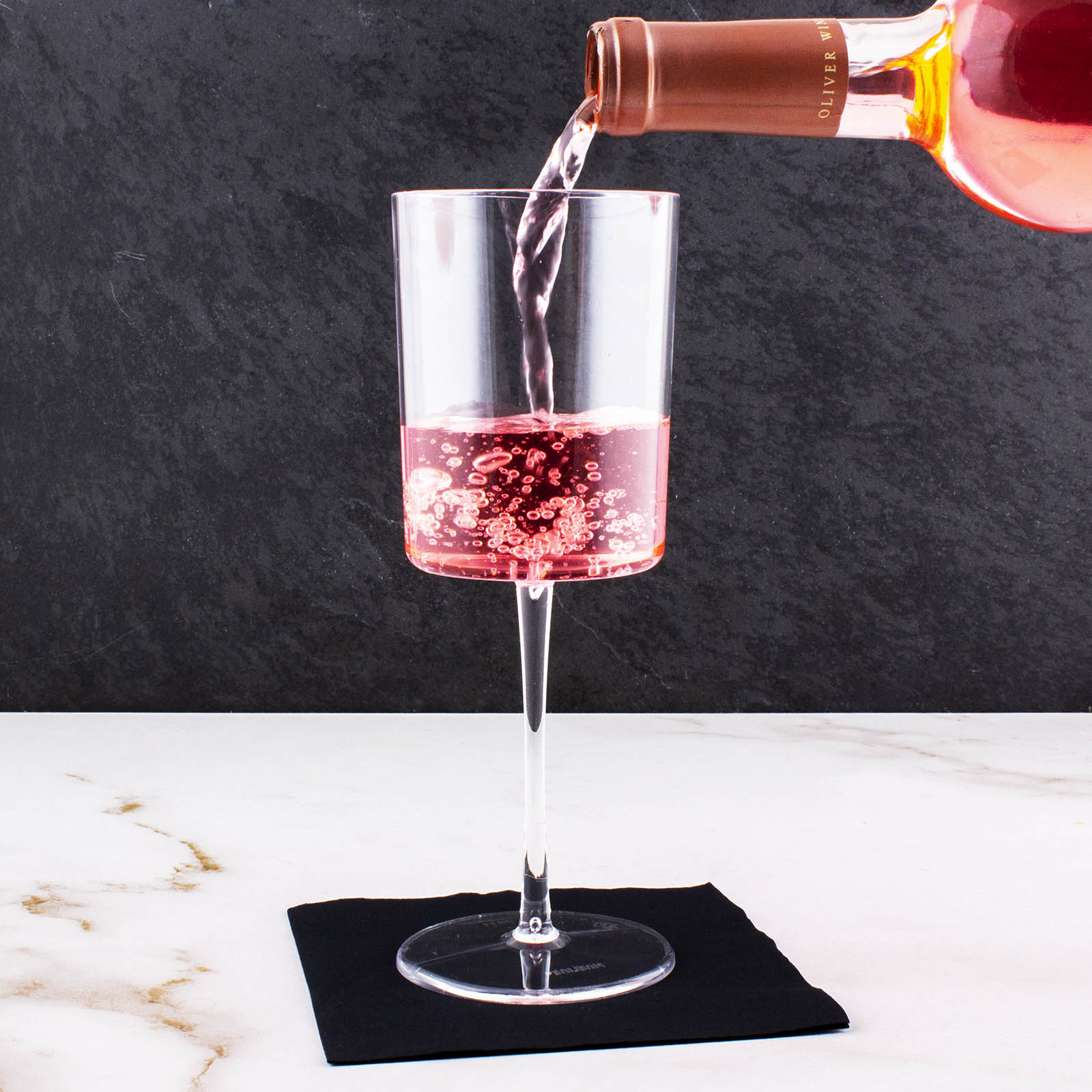 Blueoco BarY3 11 oz Clear Plastic Wine Glass Set