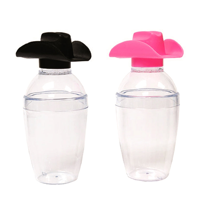 Plastic Cowboy Hat Cocktail Shakers - 16 ounce - Color Options