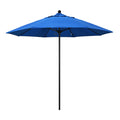 California Umbrella 9' Pole Push Lift SUNBRELLA With Black Aluminum Pole - Royal Blue Fabric