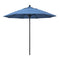 California Umbrella 9' Pole Push Lift SUNBRELLA With Black Aluminum Pole - Frost Blue Fabric