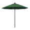 California Umbrella 9' Pole Push Lift SUNBRELLA With Black Aluminum Pole - Hunter Green Fabric