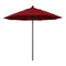 California Umbrella 9' Pole Push Lift SUNBRELLA With Black Aluminum Pole - Red Fabric