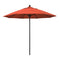 California Umbrella 9' Pole Push Lift SUNBRELLA With Black Aluminum Pole - Sunset Fabric