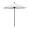 California Umbrella 9' Pole Push Lift SUNBRELLA With Black Aluminum Pole - White Fabric