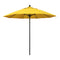 California Umbrella 9' Pole Push Lift SUNBRELLA With Black Aluminum Pole - Lemon Fabric