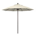 California Umbrella 9' Pole Push Lift SUNBRELLA With Bronze Aluminum Pole - Antique Beige Fabric