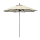 California Umbrella 9' Pole Push Lift SUNBRELLA With Bronze Aluminum Pole - Antique Beige Fabric
