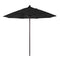 California Umbrella 9' Pole Push Lift SUNBRELLA With Bronze Aluminum Pole - Black Fabric