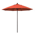 California Umbrella 9' Pole Push Lift SUNBRELLA With Bronze Aluminum Pole - Sunset Fabric