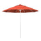 California Umbrella 9' Pole Push Lift SUNBRELLA With White Aluminum Pole - Sunset Fabric
