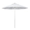 California Umbrella 9' Pole Push Lift SUNBRELLA With White Aluminum Pole - White Fabric