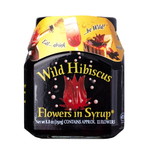WILD WHOLE HIBISCUS FLOWERS IN SYRUP