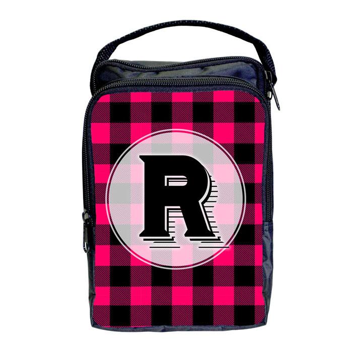 Bartender Tote Bag - ADD YOUR NAME Plaid Patterns - PINK