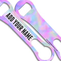 ADD YOUR NAME V-Rod® Bottle Opener - Watercolor Tie Dye PINK/PURPLE 