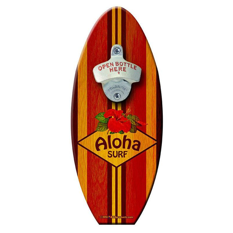 Aloha Surf - Wooden Surfboard Wall Mounted Bottle Opener