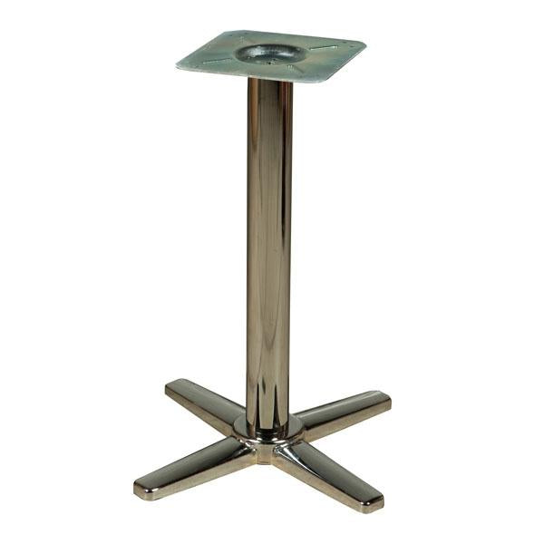 Standard Height 30″ x 30″ Chrome Cross Base with 3″ tube and spider
