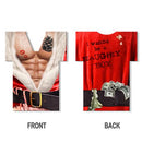 T-Shirt Style Bottle Cooler - Naughty Santa