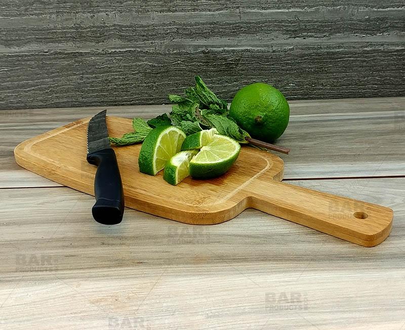 Bamboo Cutting Paddle - with Juice Border - Mini