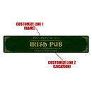 Customizable Printed Bar Mat - Irish Pub - 20" x 4"