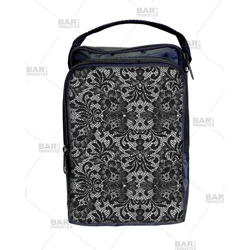Bartender Tote Bag - Black and White Lace Design