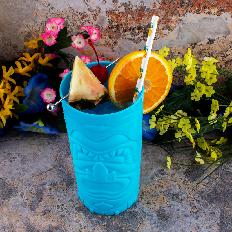 BarConic® Blue Plastic Tiki Cup - Extra Large - 26oz