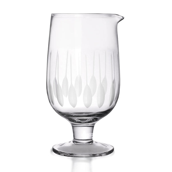 BarConic® Feather Etched Stemmed Mixing Glass - Small