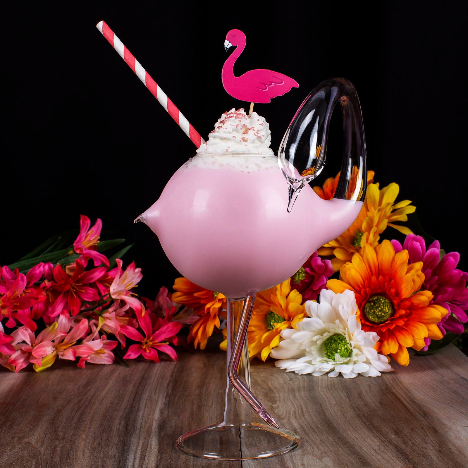 BarConic Tall Flamingo Cocktail Glass - 14 ounce