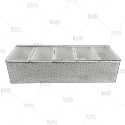 BarConic® Hammered Stainless Steel Condiment Holder - 5 Pint