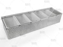 BarConic® Hammered Stainless Steel Condiment Holder - 6 Pint