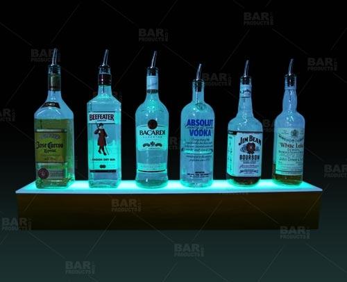 BarConic® LED Liquor Bottle Display Shelf - Wild Cherry 2 Steps - Several Lengths