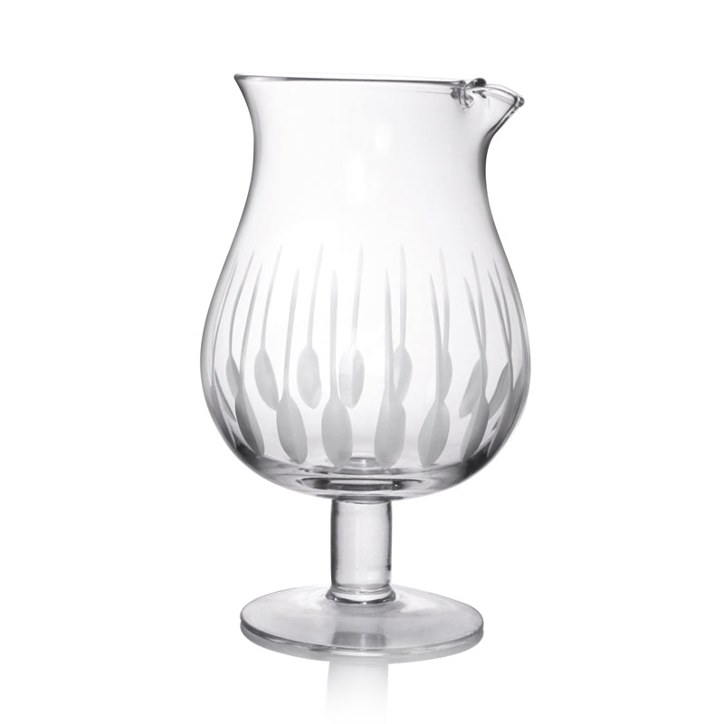 BarConic Feather Etched Stemmed Mixing Glass - 1301ml (44oz.)