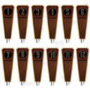 Numbered Beer Tap Handles - Oak Wood - Emblem
