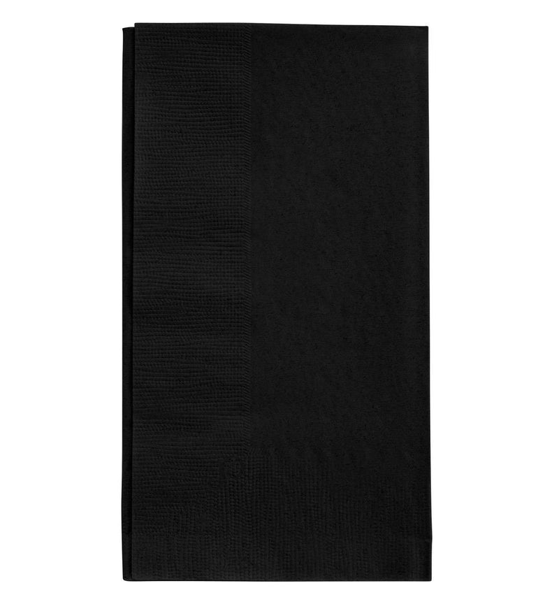 BarConic® 15” x 17” 2-PLY Colored Paper Dinner Napkins – BLACK