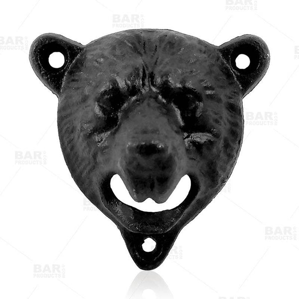 BarConic® Wall Mounted Bottle Opener - Bear - Black
