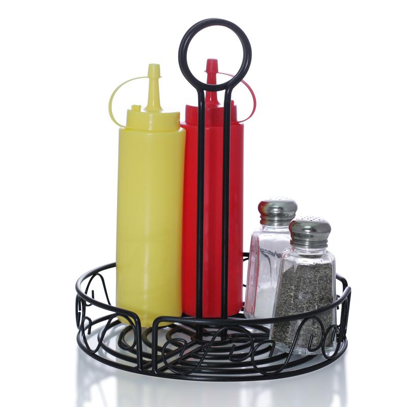 BarConic® Condiment Holder with Built In Merchandising Ring - Round ...