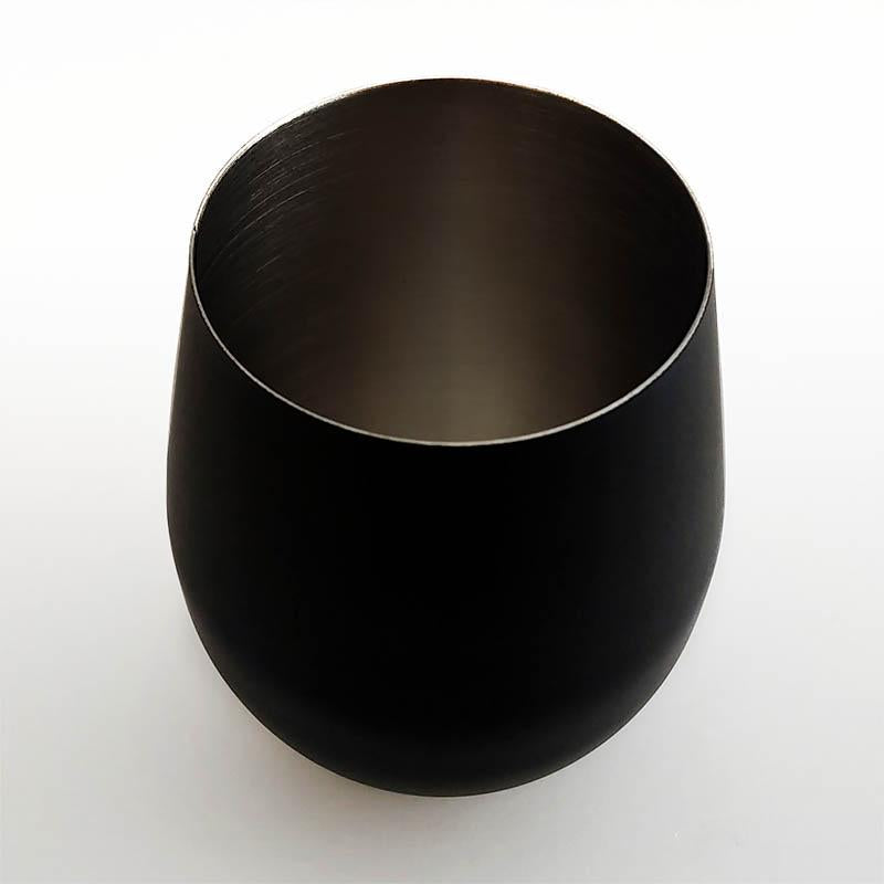 Fleming Sales 10336 17OZ Stemless Wine Glass Black Matt