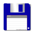 BLUE Floppy Disk Foam Kolorcoat™ Coaster- 3.5 inch Square