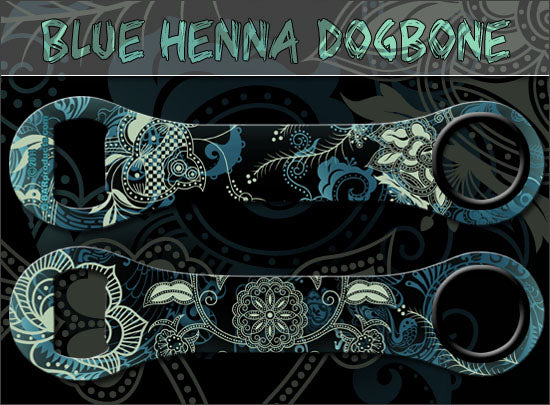 Dog Bone Bottle Opener - Blue Henna