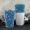 Snowflake Shaker Set - 28 / 18 ounce - Blue and White