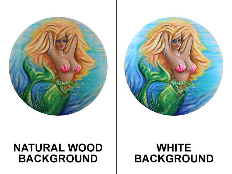 Blonde Mermaid Round Wooden Table Top - Two Sizes Available